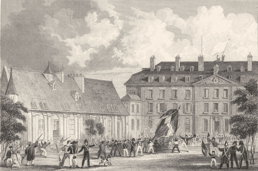 PARIS. Ecole Polytechnique 1831 old antique vintage print picture